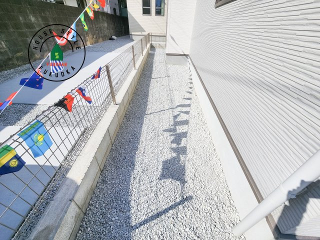 福岡市南区鶴田4丁目第4-3棟（2号棟）の庭|お庭で自由な時間を過ごせます。