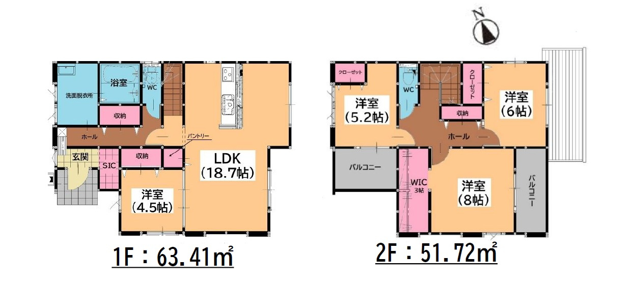 糟屋郡宇美町宇美中央1丁目第3-6棟(5号棟)の区画図|配置図(5号棟)