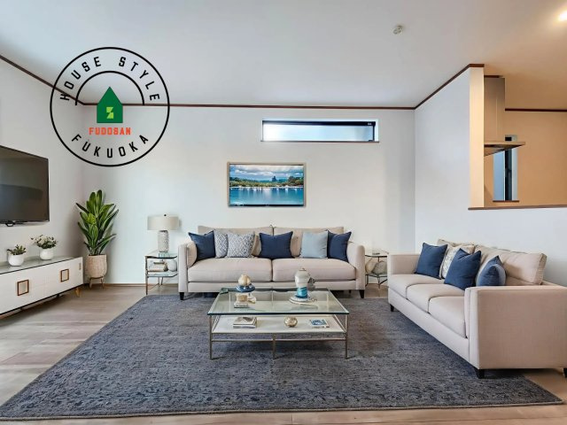 福岡市南区五十川2丁目第2-5棟（C号棟）の居間・リビング|多くの時間を過すことになるリビングだからこそ、いつも穏やかな空間・解放感が味わえ毎日が充実します。