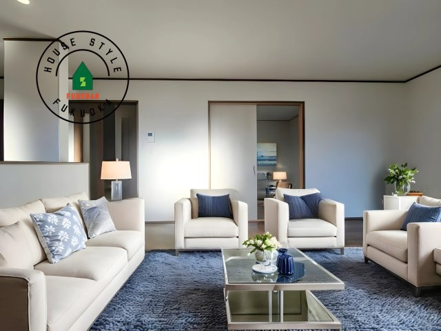 福岡市早良区重留4丁目第1-4棟（C号棟）の居間・リビング|明るく開放的なリビングダイニングは豊かな陽光が注ぎ込み、やすらぎの空間を演出してくれます。ご家族で楽しいひとときをお過ごし下さい。※家具はCGを合成したものです。