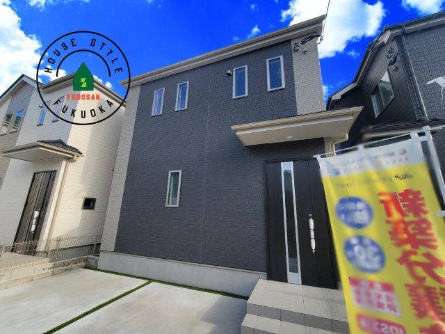 福岡市早良区有田4丁目第1-4棟（B号棟）の外観|デザイン性のある外観です。