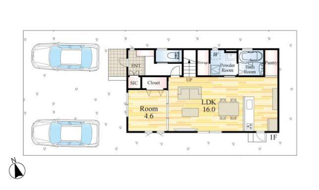 太宰府市五条6丁目第1-1棟（1号棟）の区画図|配置図（1号棟）