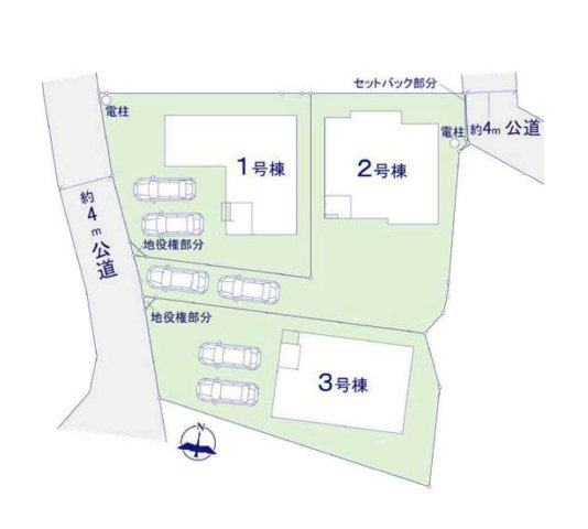 福岡市早良区野芥5丁目第3-3棟（3号棟）　の区画図|配置図（3号棟）