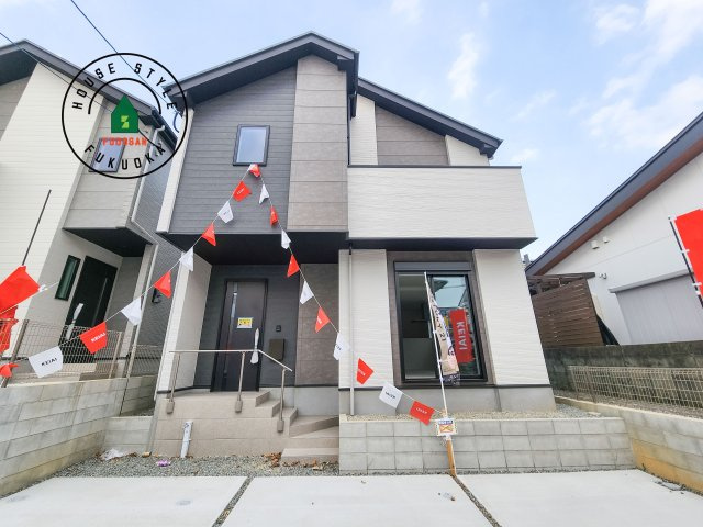 福岡市東区八田3丁目第3-2棟（2号棟）　の外観|デザイン性のある外観です。