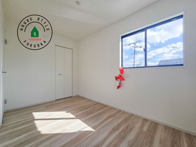 太宰府市朱雀4丁目第1-4棟（2号棟）　の和室|将来的に、琉球畳を引きまして和室風にすることも可能です。