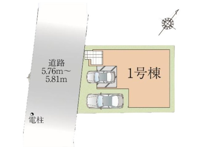 春日市千歳町2丁目第2-1棟（1号棟）　の区画図|配置図（1号棟）