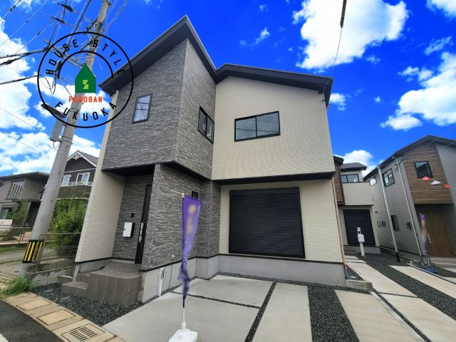 福岡市東区土井2丁目第3-4棟（1号棟）　の外観|デザイン性のある外観です。