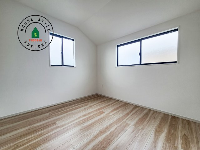 古賀市花見東3丁目第3-2棟（2号棟）　の和室|将来的に、琉球畳を引きまして和室風にすることも可能です。