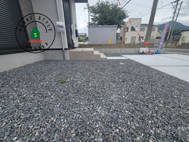 糟屋郡須恵町新原第1-1棟（1号棟）　の庭|お庭で自由な時間を過ごせます。