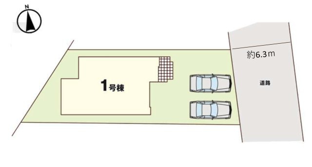 糟屋郡須恵町新原第1-1棟（1号棟）　の区画図|配置図（1号棟）