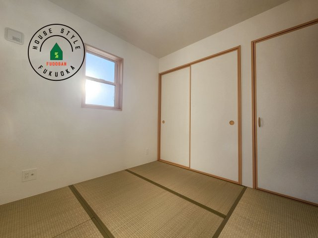 糟屋郡宇美町神武原1丁目第1-3棟（2号棟）　の和室|柔らかい畳が心地よい和室