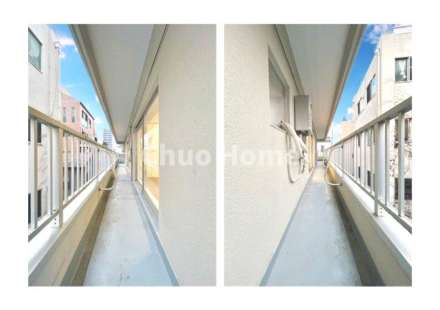 ユテライズ根岸のバルコニー|3方バルコニー