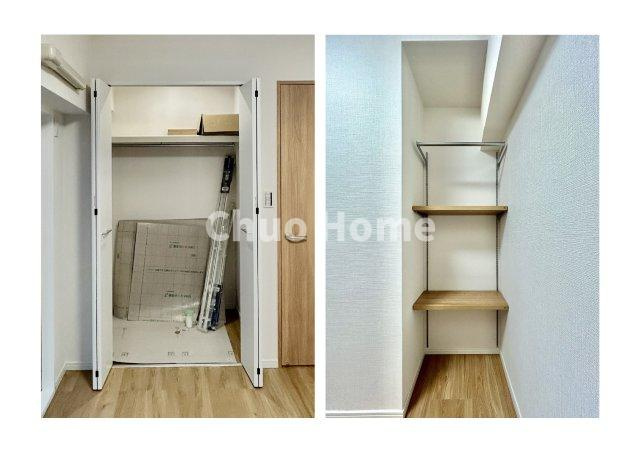 ユテライズ根岸の収納|居室にはクローゼットを完備し、自由度の高い家具の配置が叶うシンプルな空間です。お子様の成長と必要になる子供部屋を与えるにはぴったりの間取りですね。