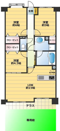【間取り】 | ライオンズガーデン薬園台
