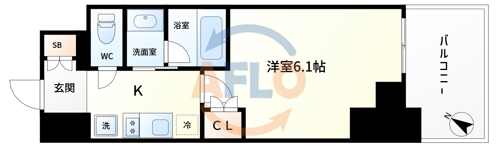 クレストコート靭公園THE CLASSの間取り|クレストコート靭公園THE CLASS　間取り