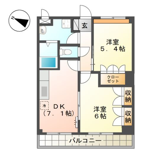 【間取り】 | グランドール・南ヶ丘