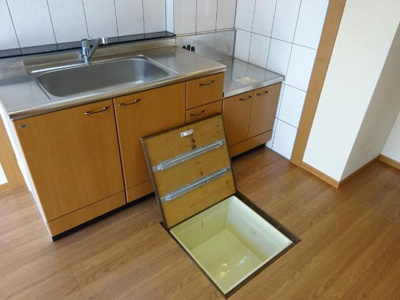 【キッチン】 | グランドール・南ヶ丘 | 床下収納付（イメージ）