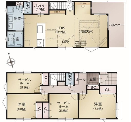 泉区岡津町新築分譲住宅1号棟の画像