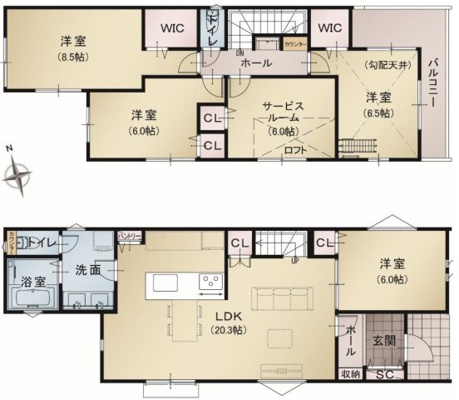 泉区岡津町新築分譲住宅2号棟の画像
