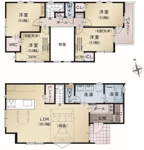 泉区岡津町新築分譲住宅3号棟の画像