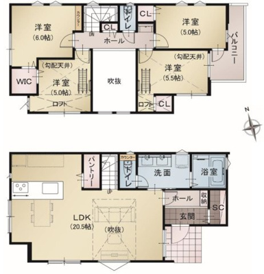 泉区岡津町新築分譲住宅3号棟の画像