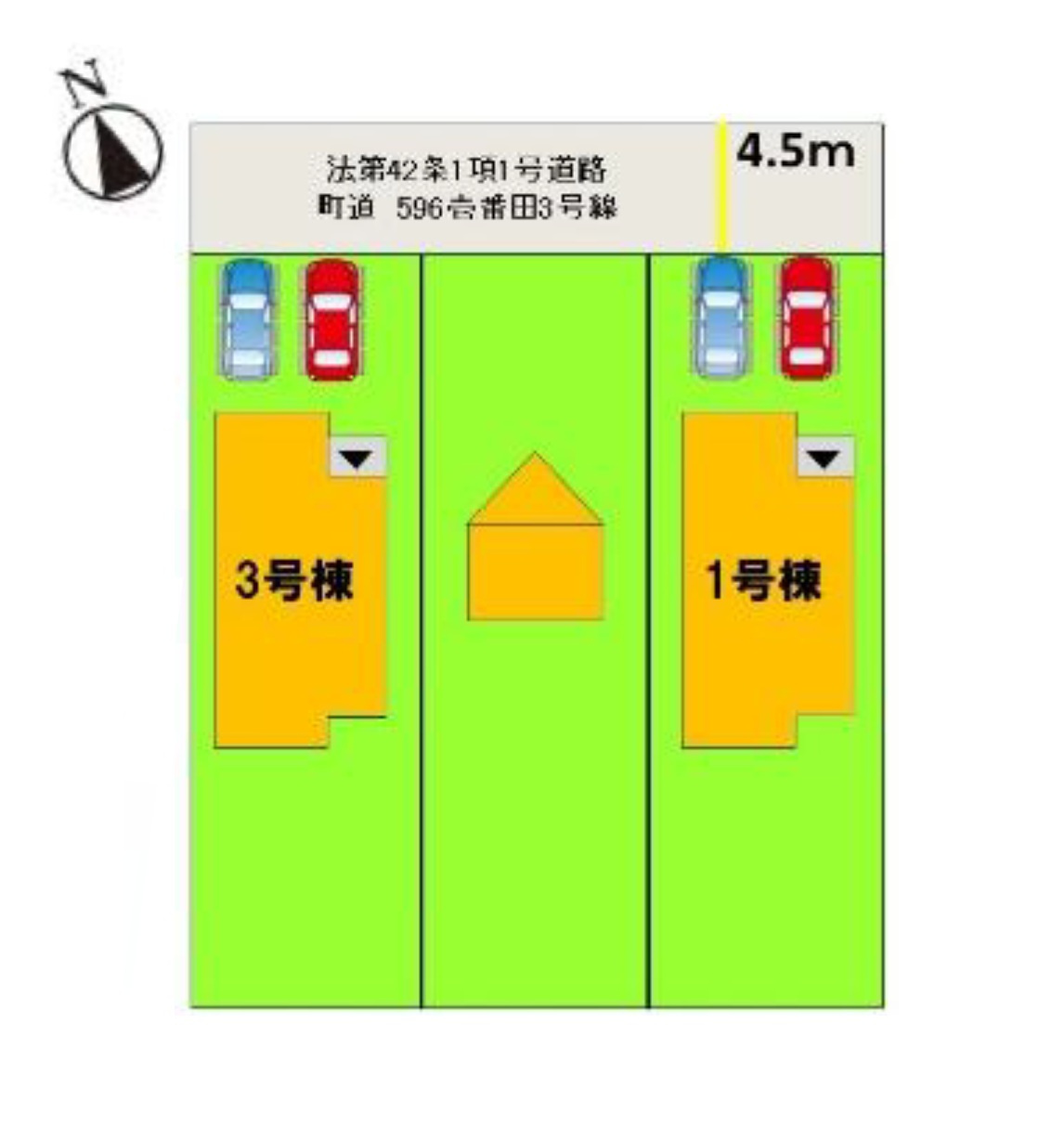 糟屋郡須恵町須恵第20-3棟（3号棟）の区画図|配置図（3号棟）