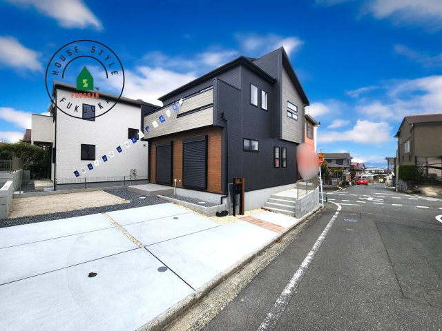 大野城市つつじヶ丘3丁目第1-2棟（1号棟）の外観|デザイン性のある外観です。