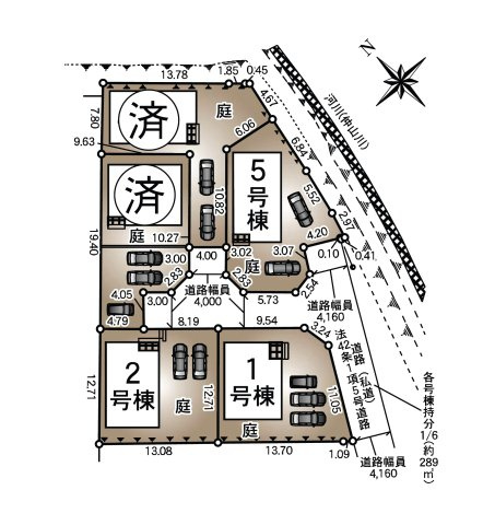 糟屋郡宇美町宇美東1丁目第2-5棟（1号棟）の区画図|配置図（1号棟）