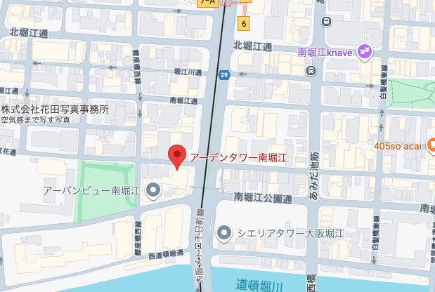 アーデンタワー南堀江の地図