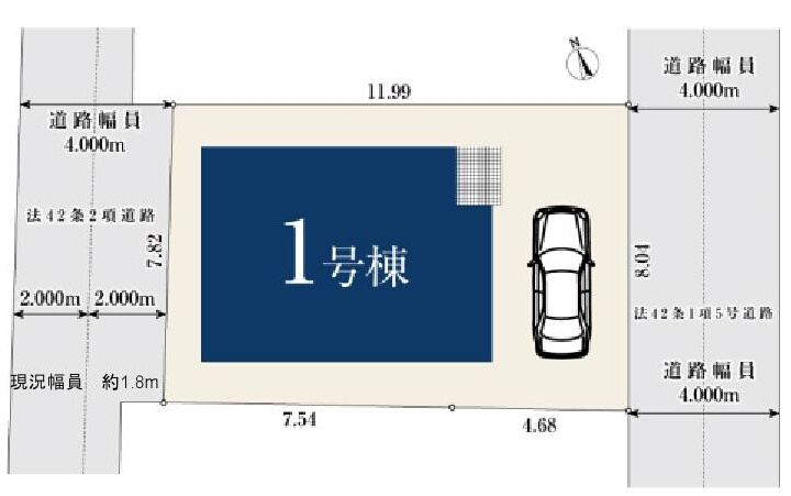 東久留米市浅間町2丁目 売地 西武池袋線 ひばりヶ丘駅の土地図＋建物プラン例