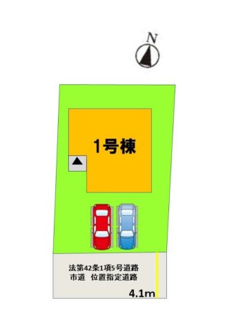 福岡市東区奈多1丁目第3-1棟（1号棟）の区画図|配置図