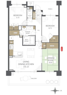 【間取り】プラウド大宮日進 