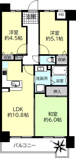 プレステージ明石西の間取り