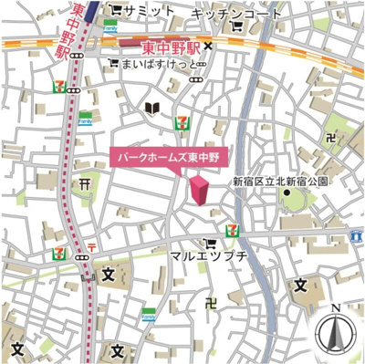【地図】 | パークホームズ東中野