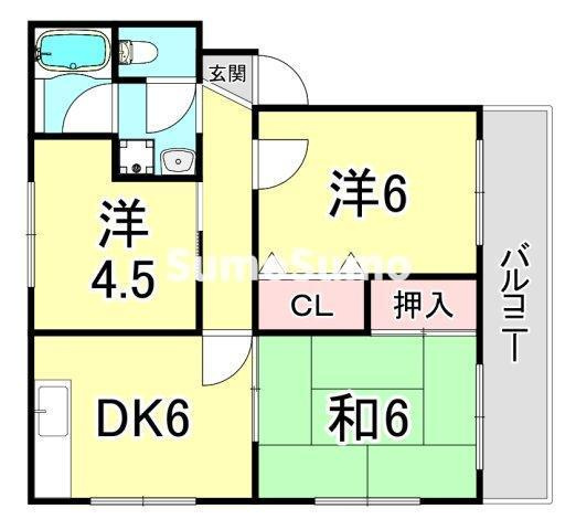 フリーデン若王寺の玄関