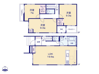 【間取り】 | 名古屋市中川区中須町字辻ノ上150-27【仲介手数料無料】新築一戸建て　1号棟