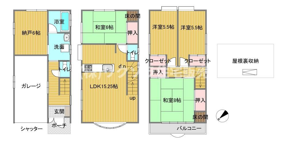 高柳５丁目　中古一戸建ての間取り|間取り図はいかがですか？ご希望を叶える間取りですか？リビングの広さは？水回りの位置は？カウンターキッチン？など色々な情報が集約されています。弊社ではリフォームなどのご相談も承っております。