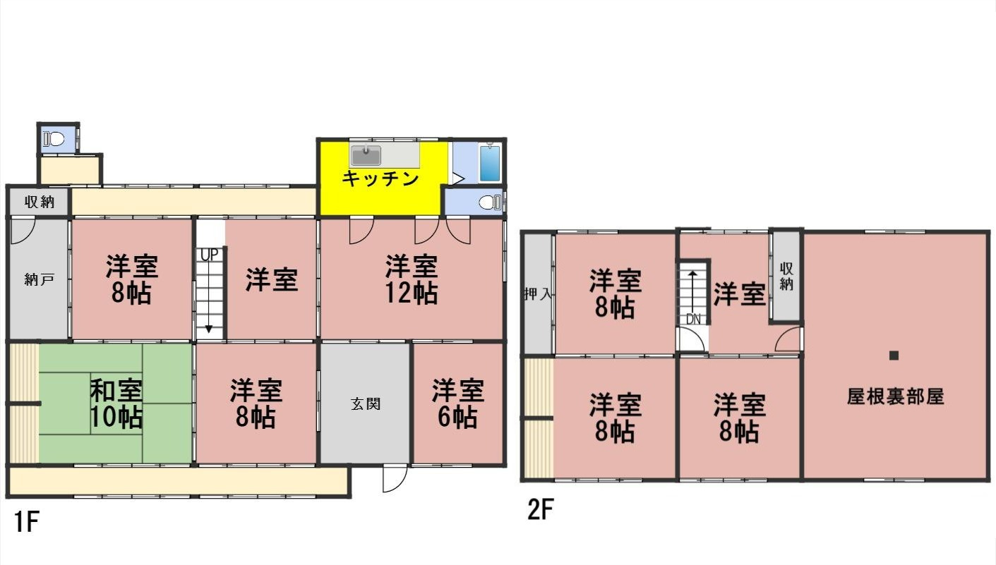 ６５０６２　岐阜市岩倉町中古戸建ての間取り