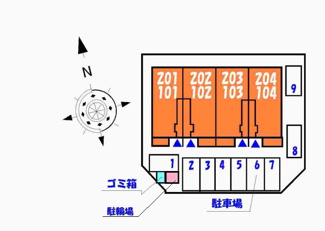【区画図】 | メゾン　ド　アヴェニールD