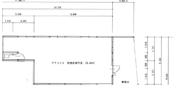 熱田町貸店舗の間取り