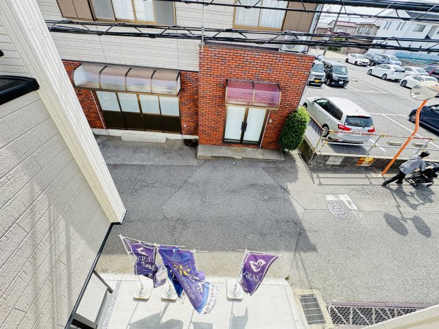 柏市十余二新築戸建の展望|バルコニーより道路側眺望・南道路で日当たり良好♪