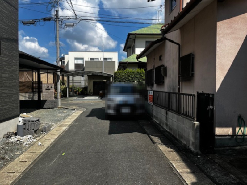 熊本市北区八景水谷１丁目売地の前面道路含む現地写真