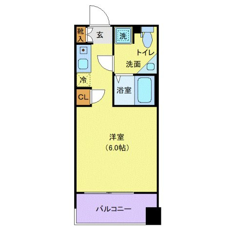 クレジデンス神谷町の間取り