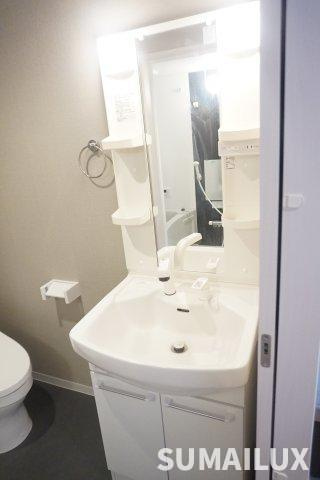 熊本市中央区黒髪３丁目のアパートの独立洗面台