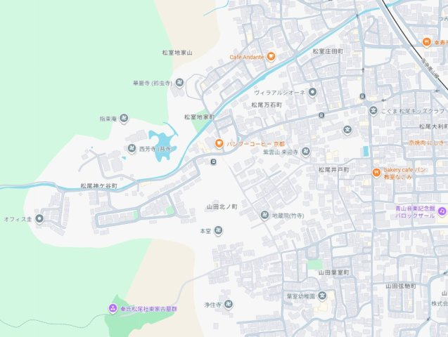 京都市西京区山田北ノ町　第1期　新築一戸建ての地図