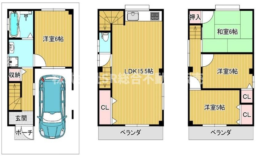 稲葉1丁目中古戸建の間取り|2025年8月に内装・外装リフォーム済みで室内大変キレイで新しい気持ちで新生活をスタートできます！