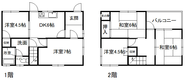 桜井市金屋の間取り