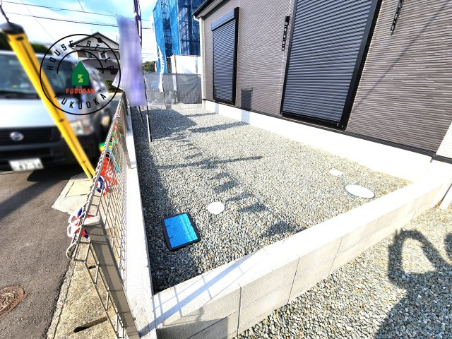 福津市津屋崎1丁目第5-2棟（1号棟）の庭|お庭で自由な時間を過ごせます。