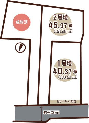 山田北ノ町1期1号地の間取り