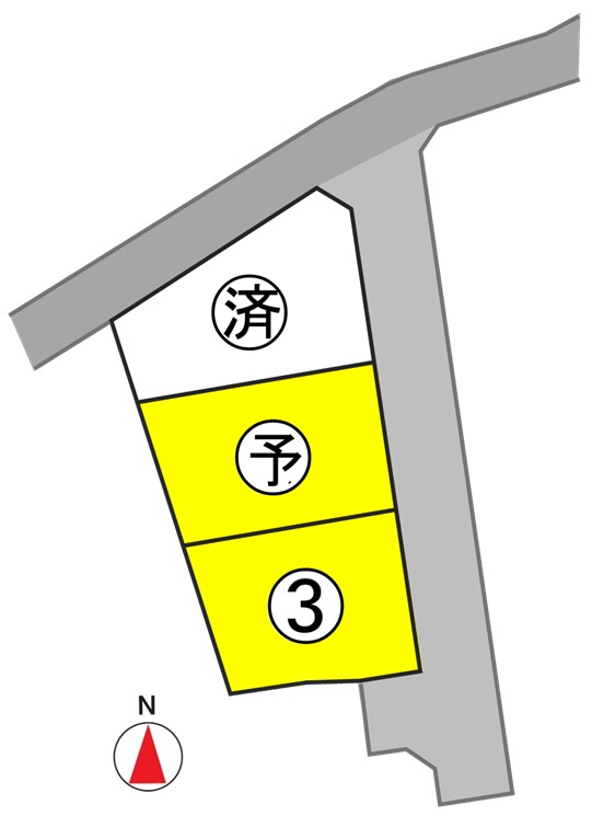 東邦ピュアコート豊科新田Ⅱ　3号地の区画図